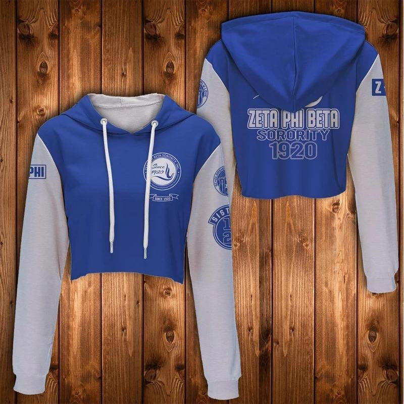 Sorority Hoodie – Zeta Phi Beta Sorority Crop Hoodie