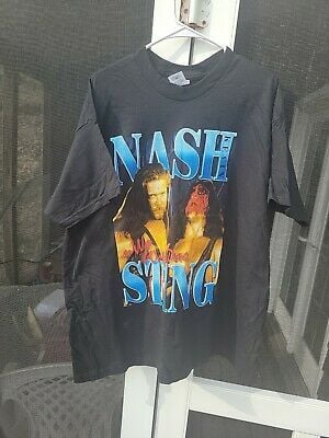 Vintage Wwf Wcw Nwo Nash Sting Macho Mr Perfect Bootleg Rap T Shirt 90s  Nos 6558