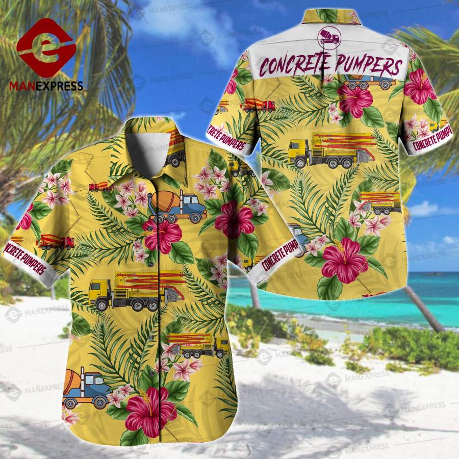 Concrete Pumpers Printed Hawaiian Shirt Ha110338