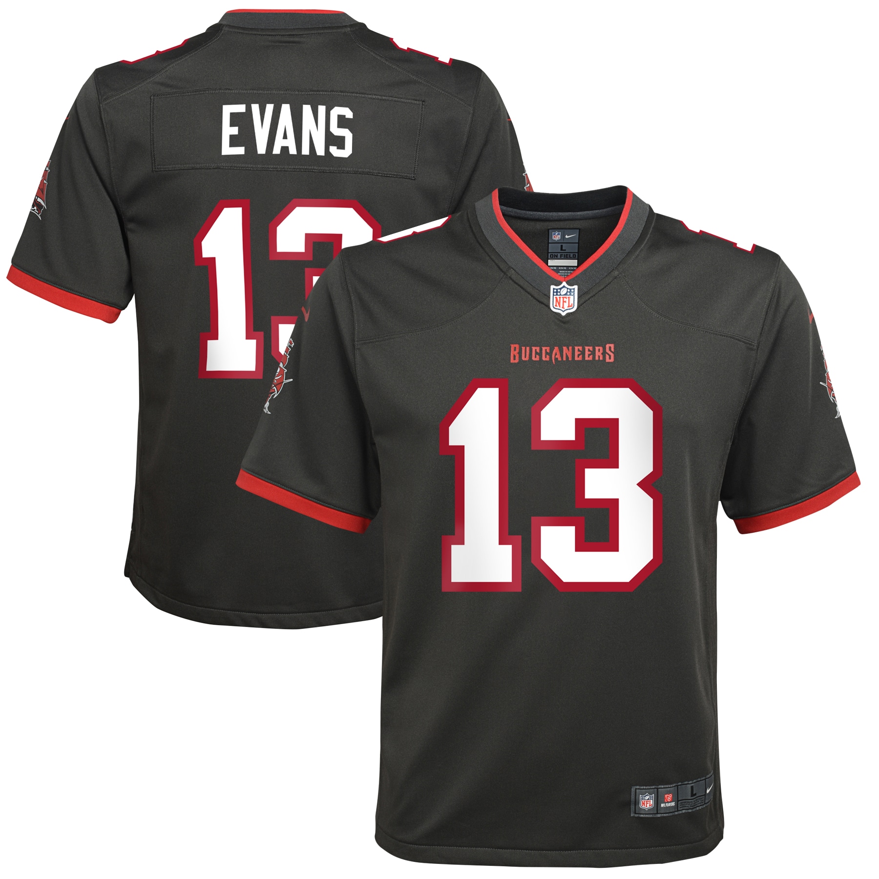 Youth Tampa Bay Buccaneers Mike Evans Pewter Game Jersey