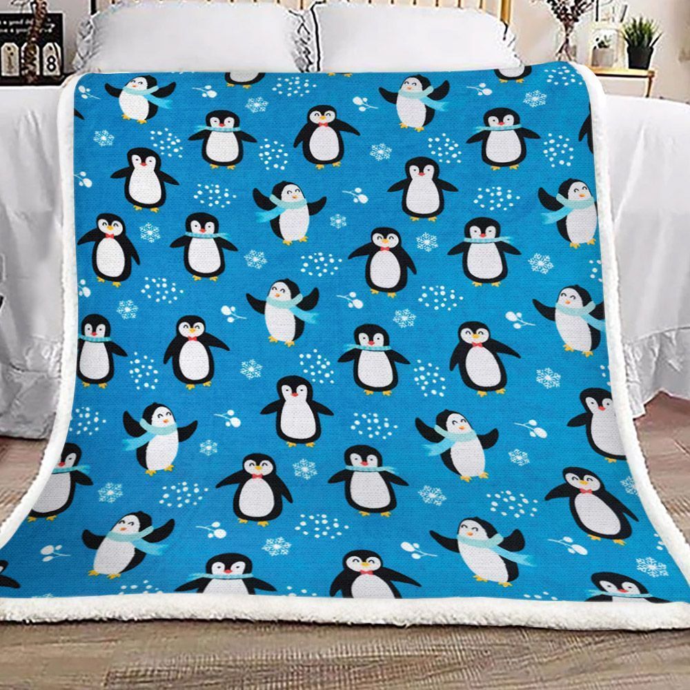 Penguin Fleece Blanket All Over Prints