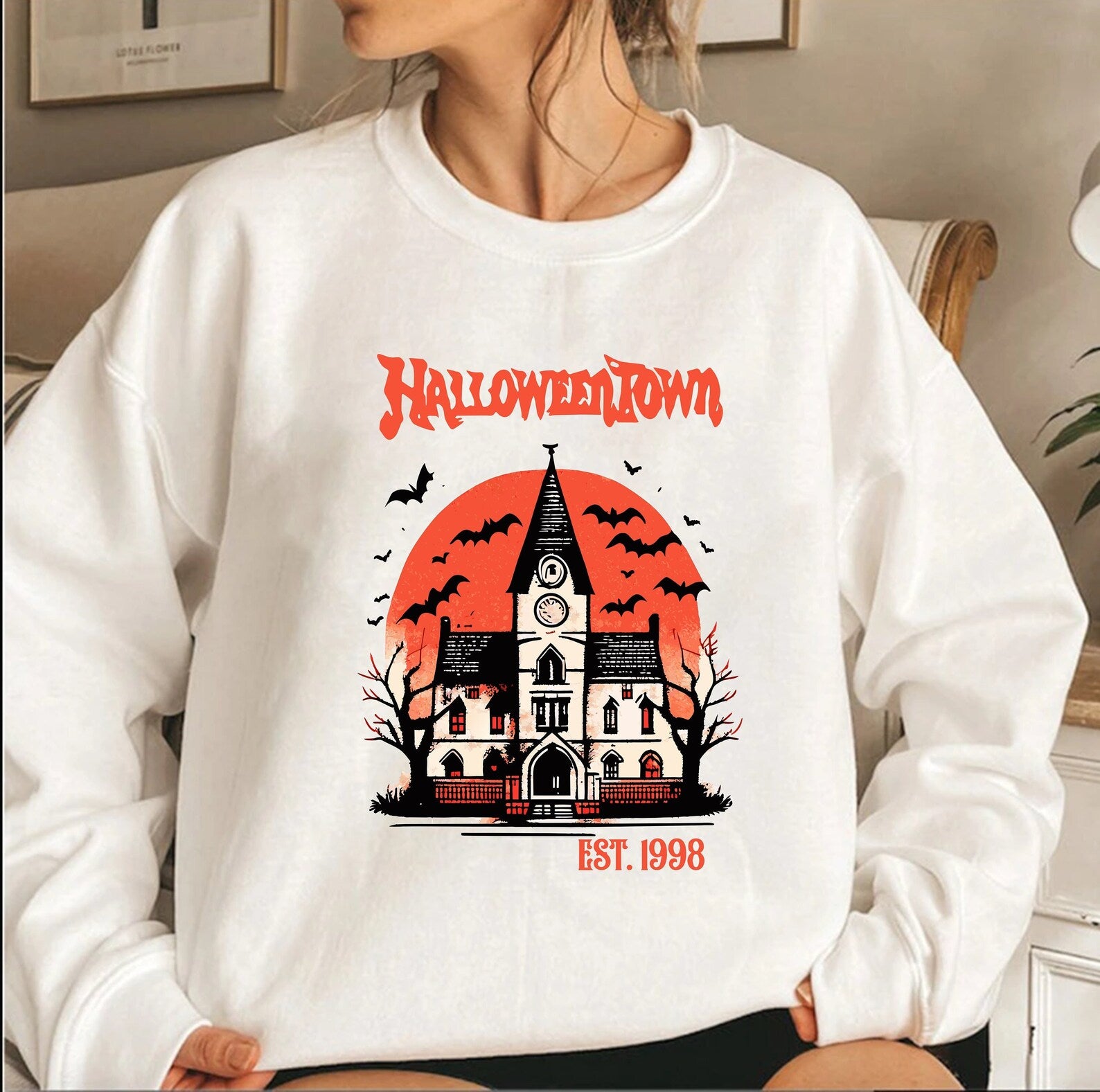 Halloweentown Sweatshirt, Halloween Town Sweatshirt, Vintage Halloween Sweatshirt, Halloweentown University Sweatshirt, Halloween Sweatshirt