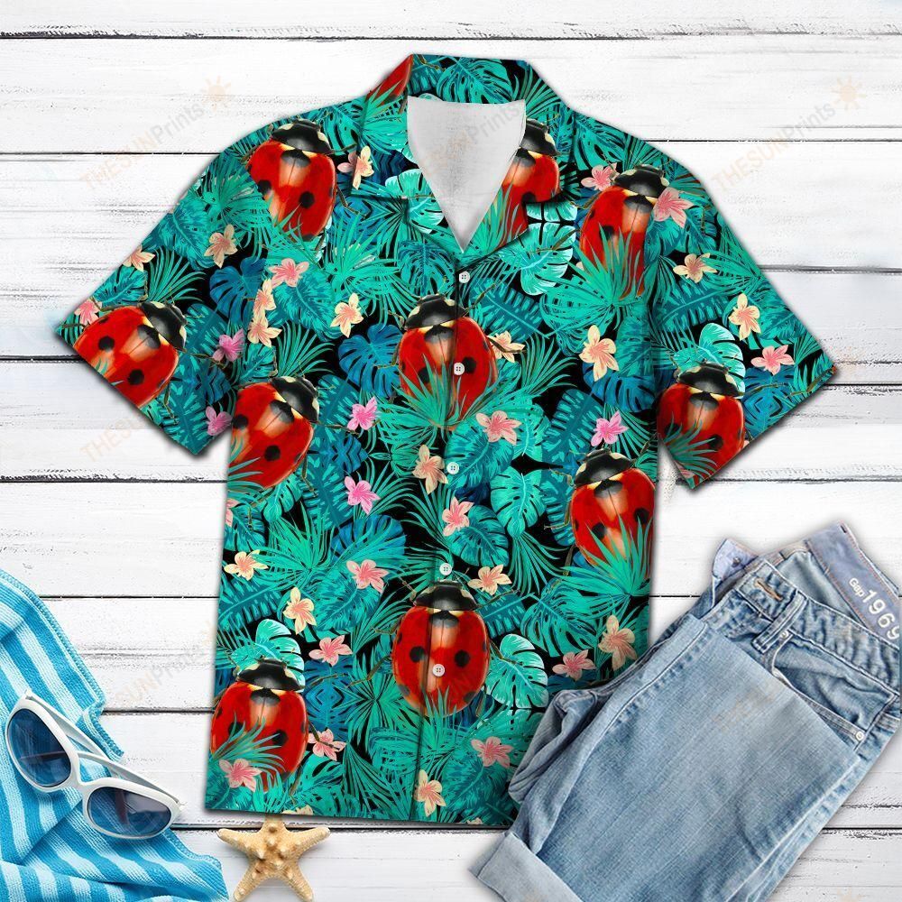 Ladybug Tropical Hawaiian Shirt Ha81486