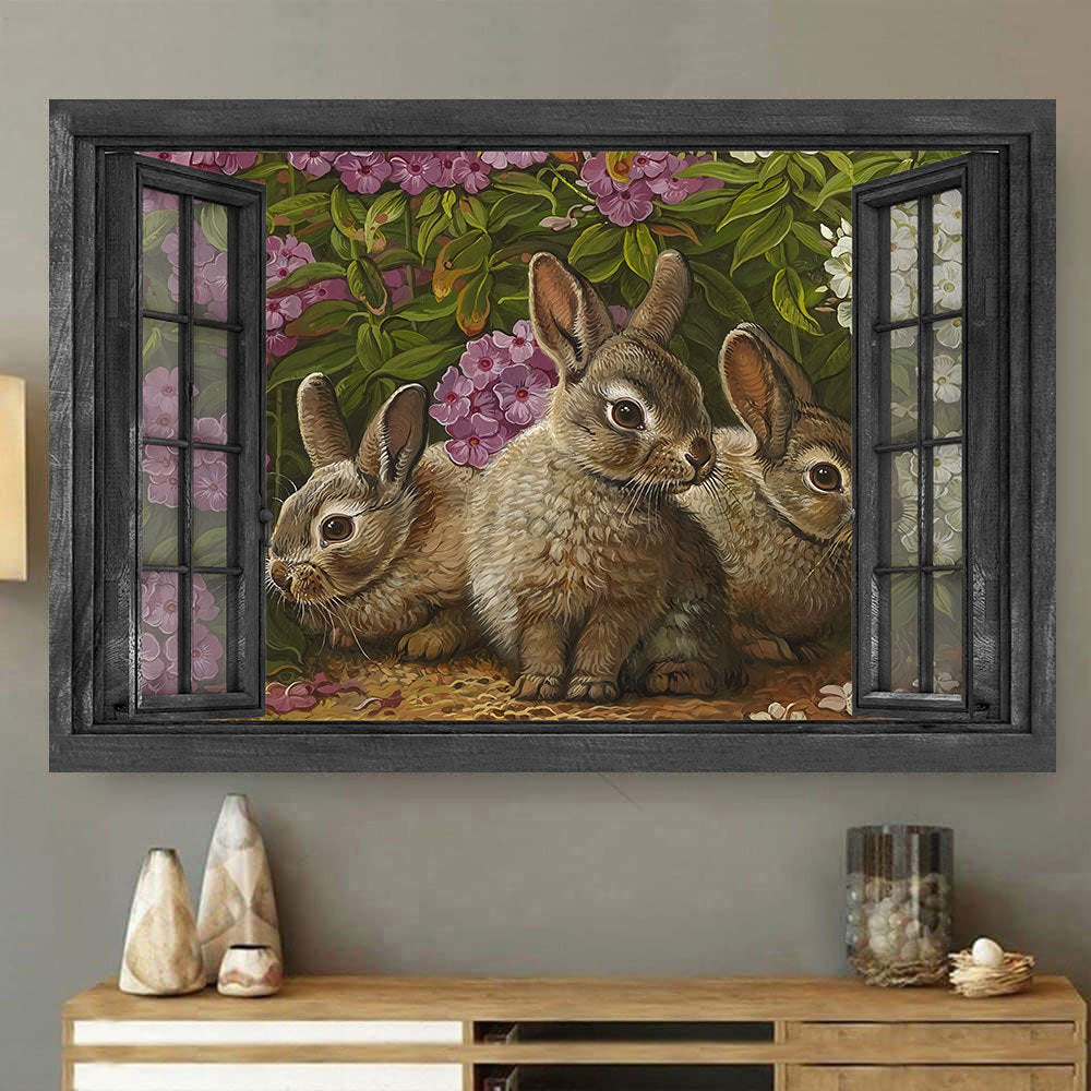 Bunny 3D Wall Art Painting Art 3D Farm Animals Home Decoration Gift Idea Birthday