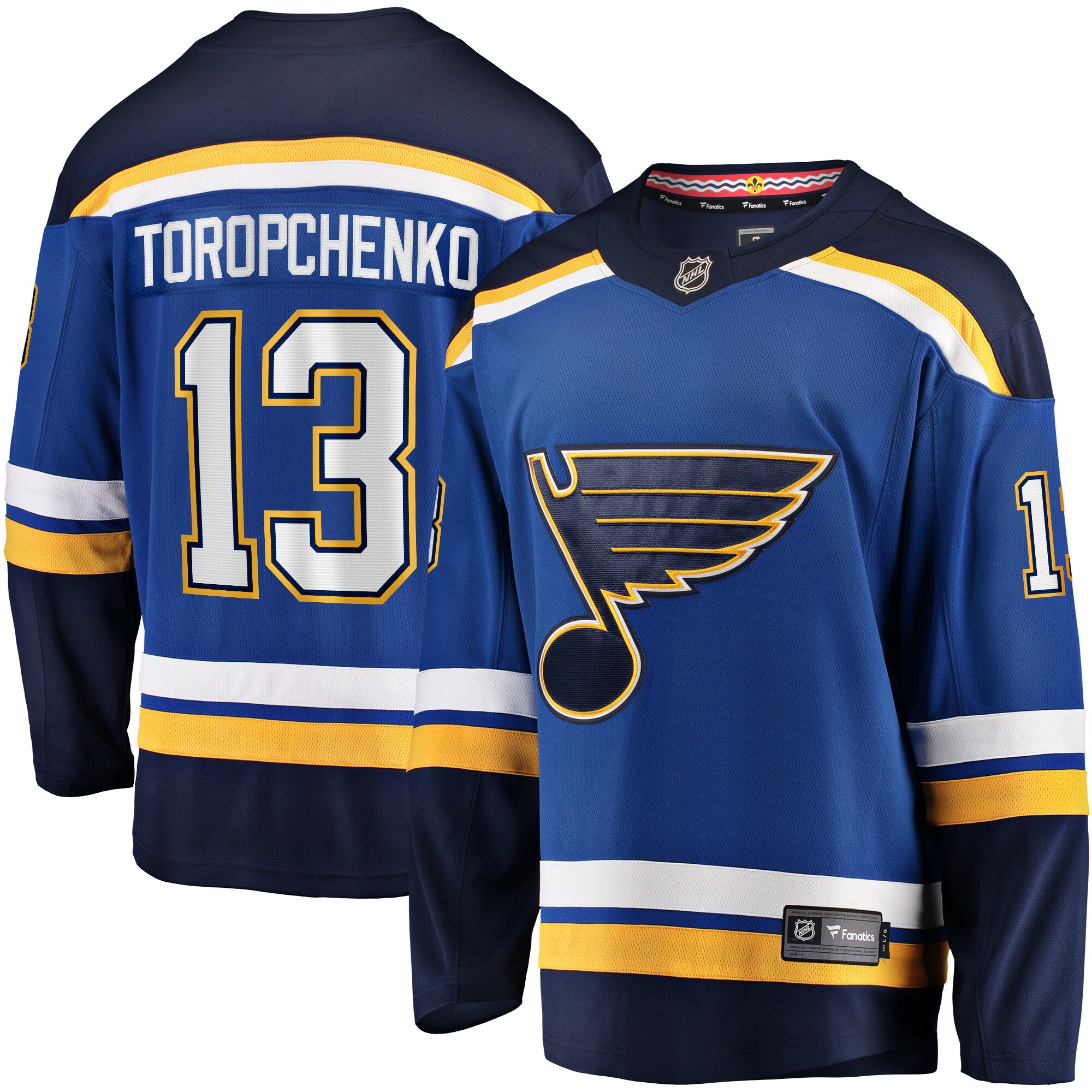 Men's St. Louis Blues Alexey Toropchenko Blue Home Breakaway Jersey