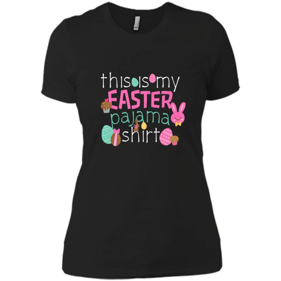 Easter Bunny Cute Pajama T-Shirt PJ Top Girls Sleep Gift Next Level Ladies Boyfriend Tee