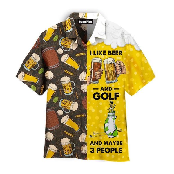 Golf And Beer Hawaii Shirt For Men Women Ha30235