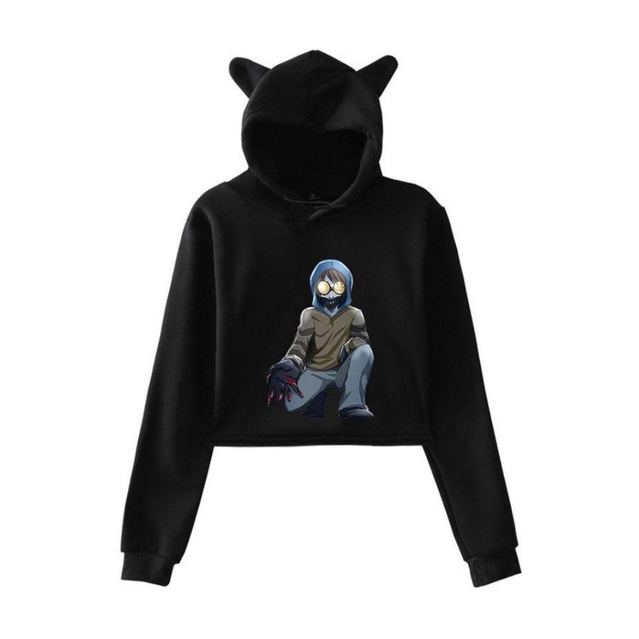 Creepypasta Bunny Ear Hoodie for Girl Party Costume Ideal Gift