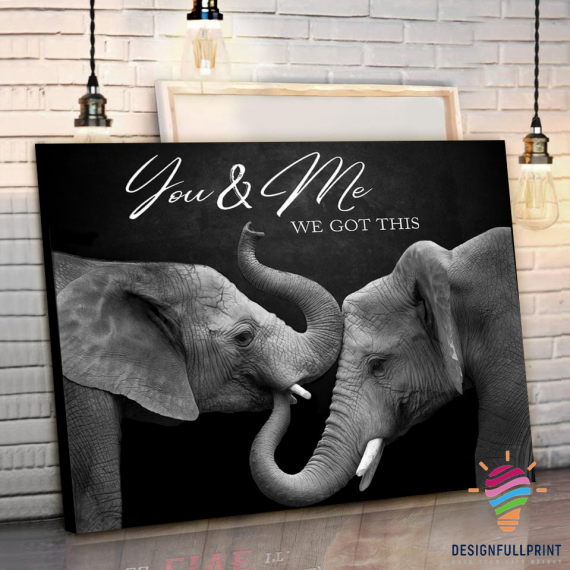 Gift For Elephant Lover Elephant Couple We Got This Canvas Art And Poster Cm