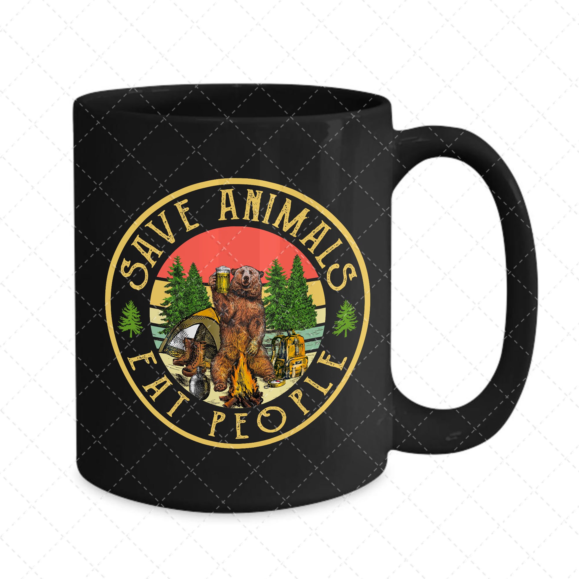 Save Animals Eat People 11Oz, 15Oz Ceramic Mug