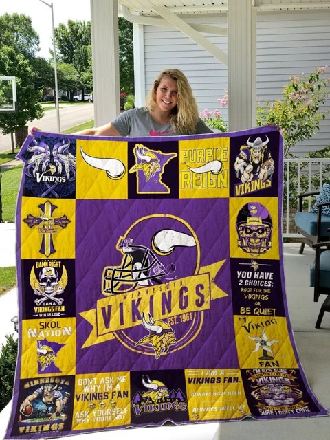 Minnesota Vikings Quilt Blanket 2 Ka