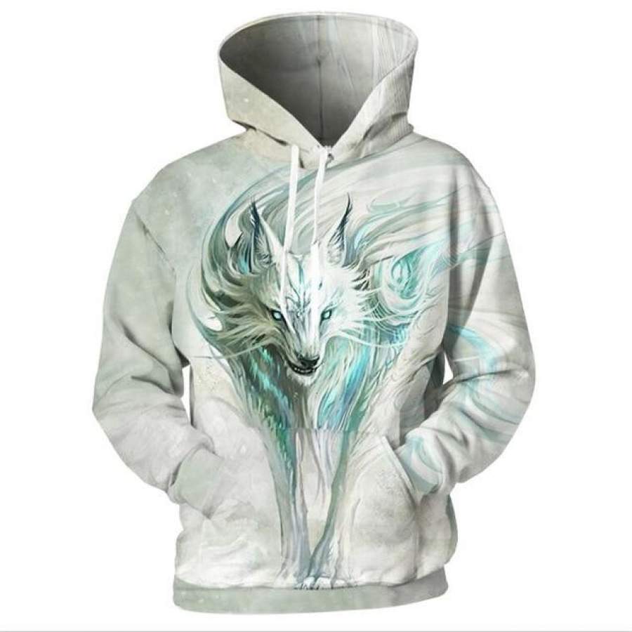 Wolf animal 3D full over print Hoodie W2