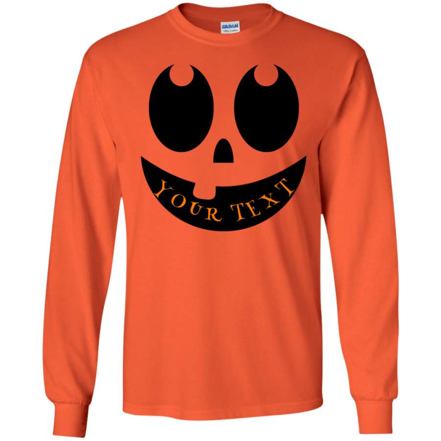 Halloween Pumpkin face funny LS Shirt/Sweatshirt/Hoodie