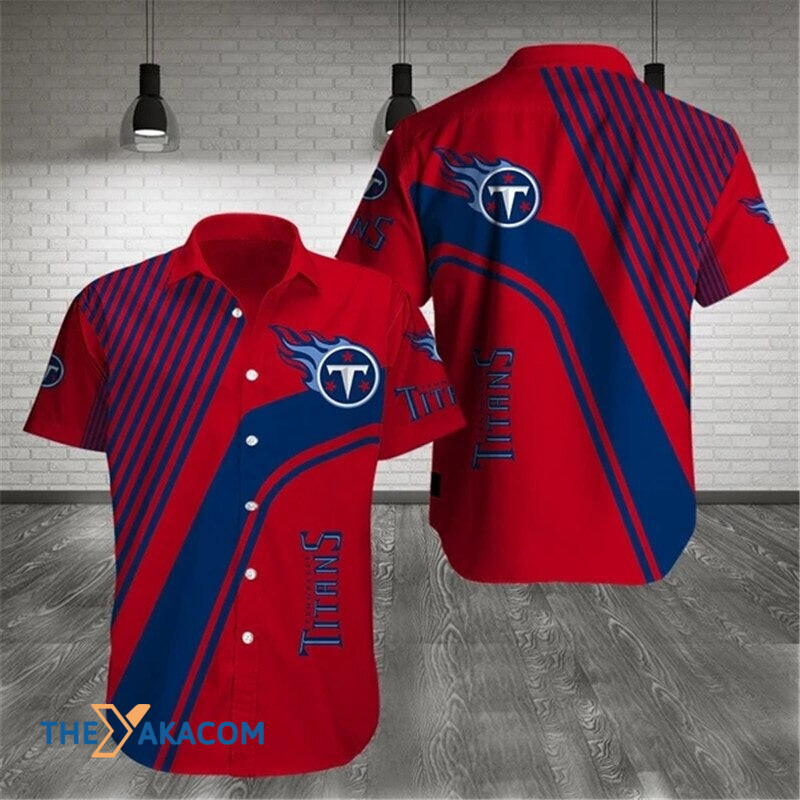 Tennessee Titans Nfl Team Gift For Fan Pattern Stripe Short Sleeve Hawaii Shirt Ha27916