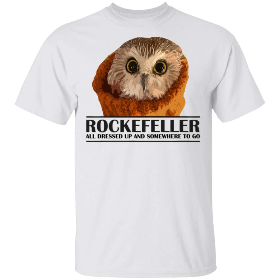 Rockefeller Owl T-Shirt Owl With Scarf Christmas Shirt For Freedom Gift For Animal Lover