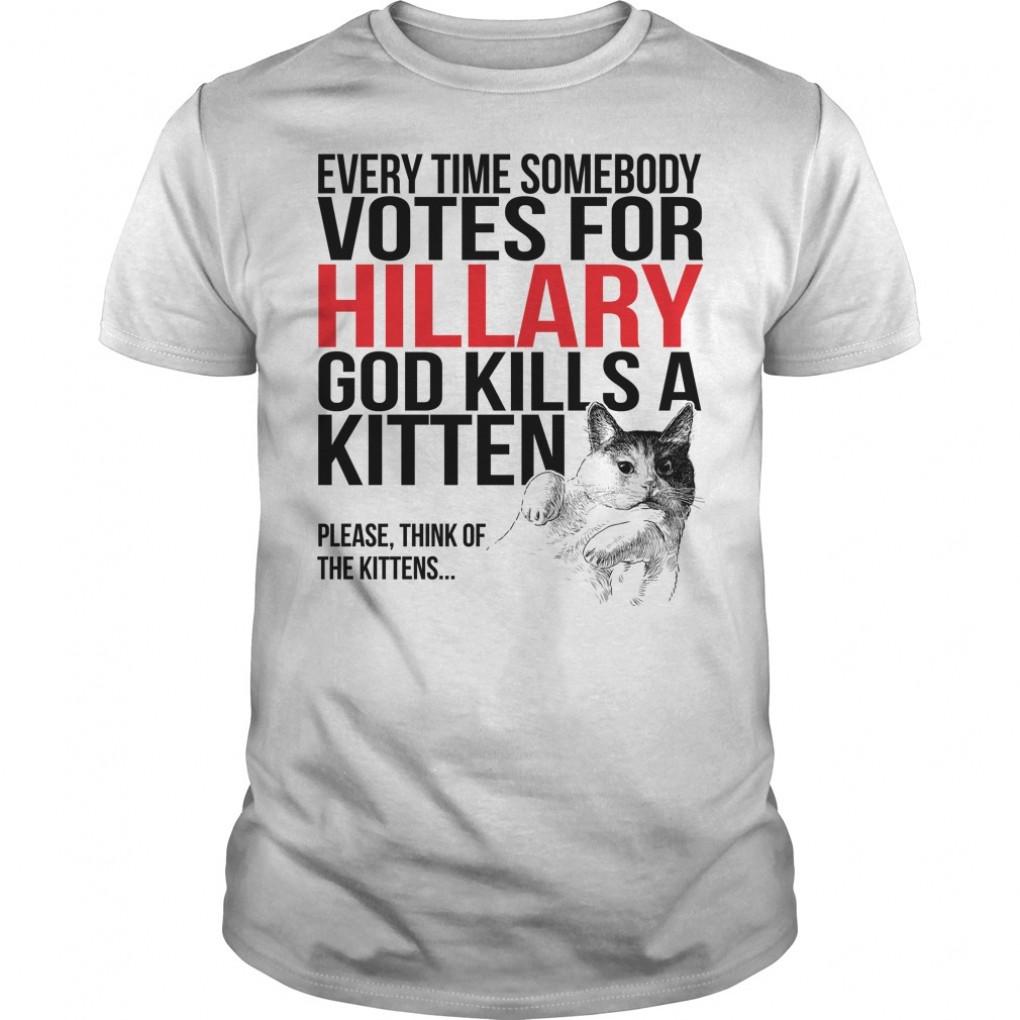 Vote Hillary, Kill A Kitten Guys Tee 92496704