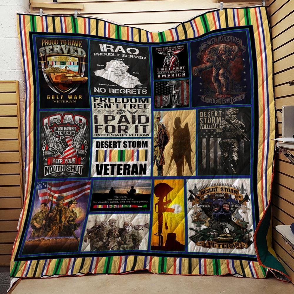 Gulf War Veteran 3D Quilt Blanket HGM4