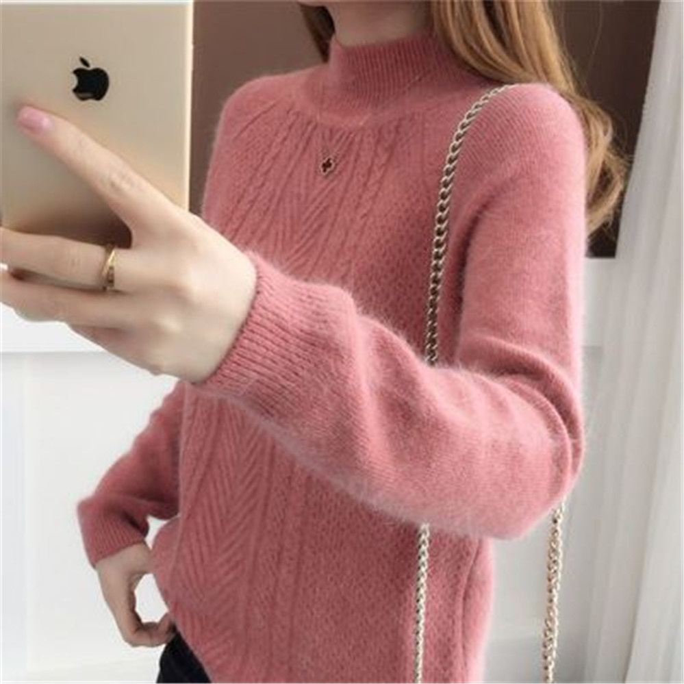 Autumn winter 2021 new loose Turtleneck sweater women short bottom sweater Korean fashion knitted tops female jacket casual alx