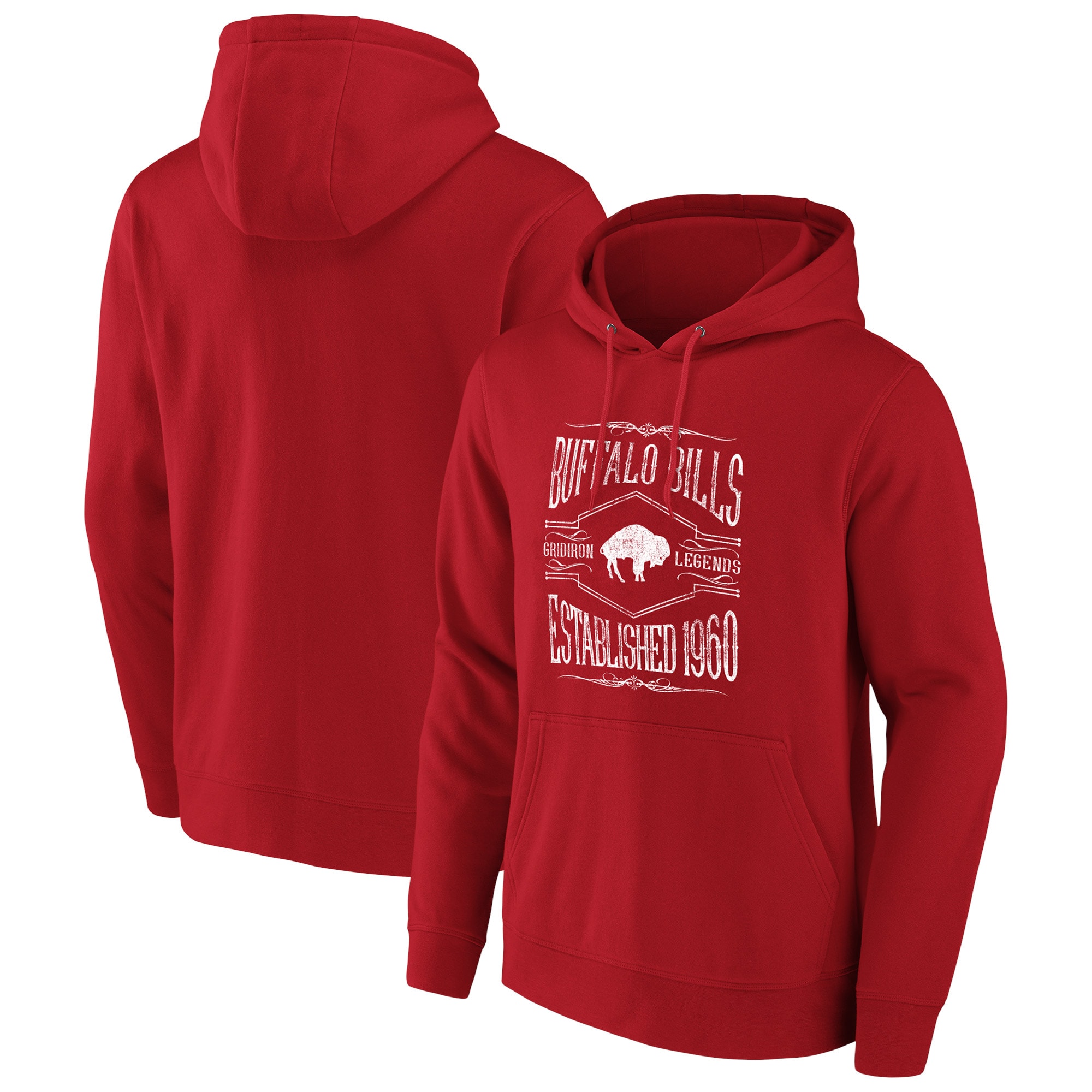 Buffalo Bills NFL X Darius Rucker Collection By 2-hit Pullover Hoodie – Red