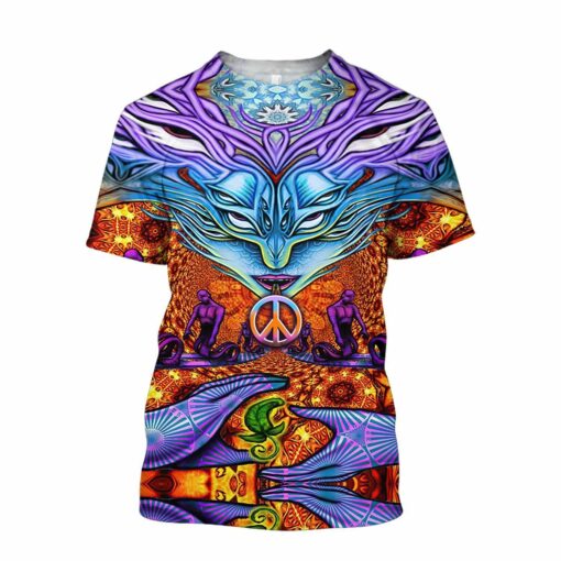 Hippie Purple 3D All Over Printed Shirt For Hippie Lovers, Hippie Style 3D Shirts, Gift For Men And Women