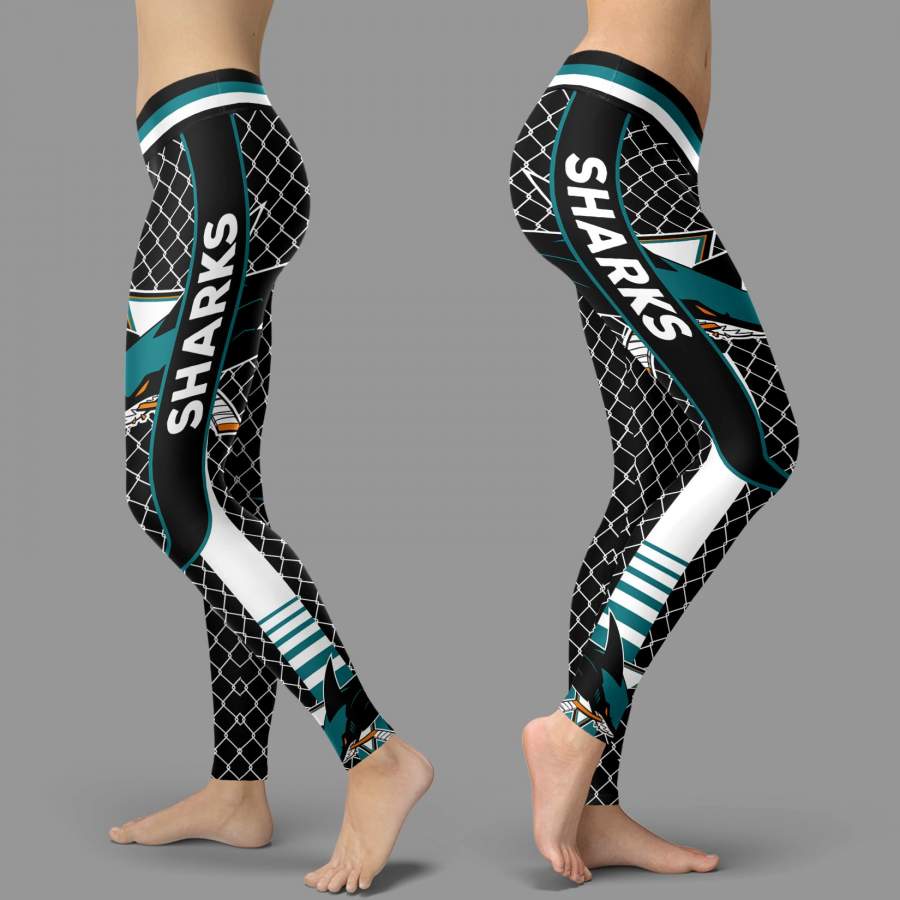 Single Small Line Circle Stylish Fashion San Jose Sharks Leggings 767