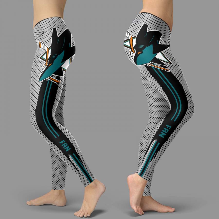 Charming Lovely Little Dots Along Body San Jose Sharks Leggings