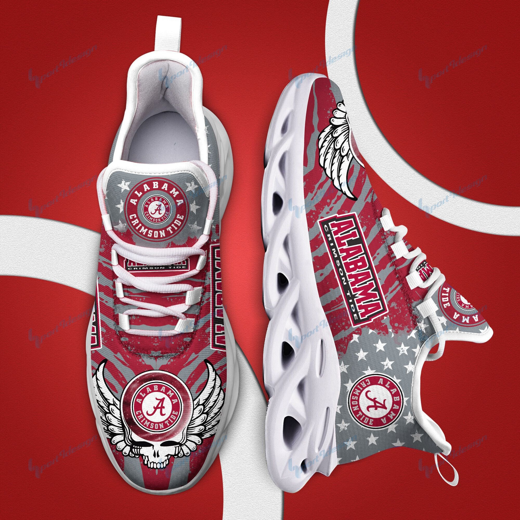 Alabama Crimson Tide Yezy Running Sneakers Bb739