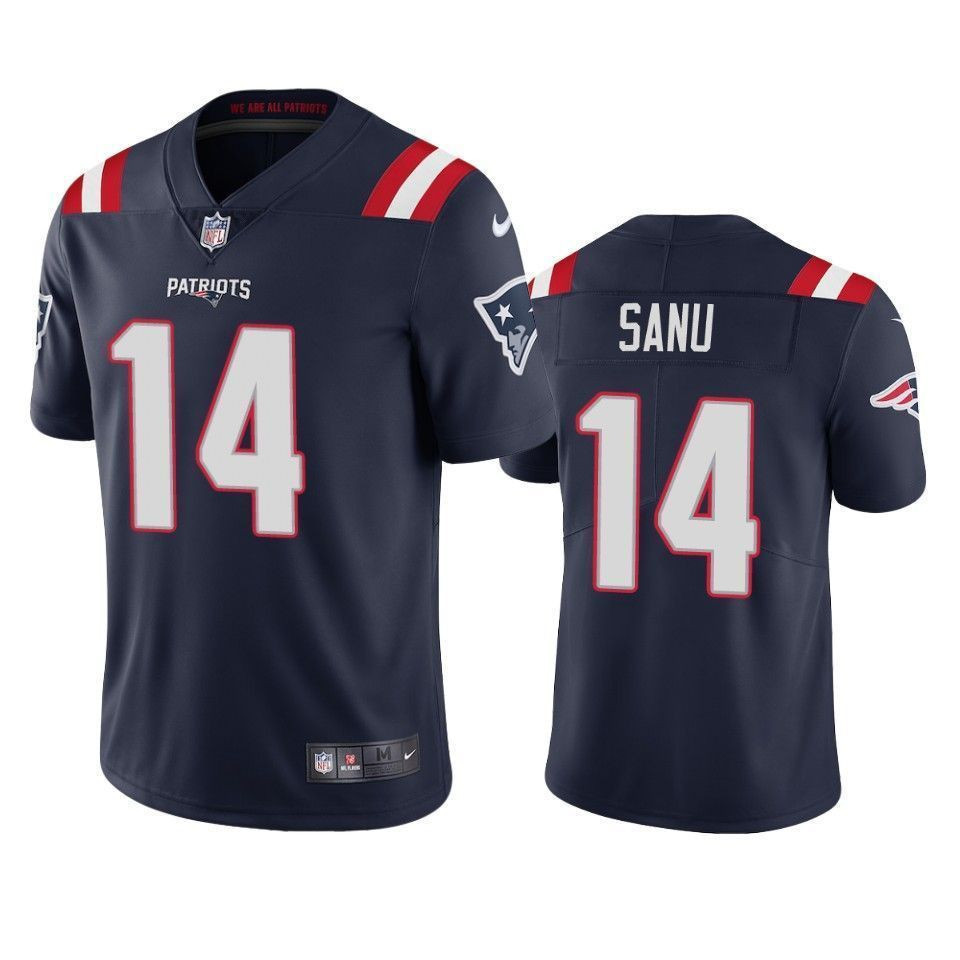 New England Patriots Mohamed Sanu Navy 2021 Vapor Limited Mens 3D Jersey