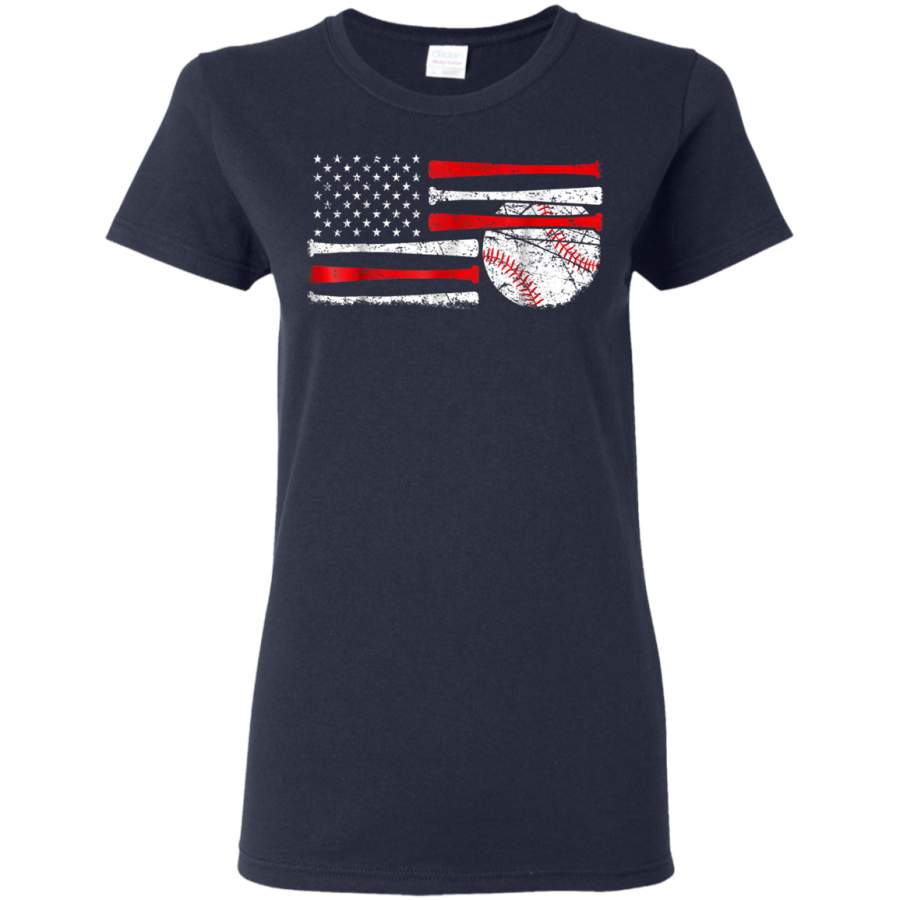 AGR American Flag Shirt Baseball Softball Ball Gifts Designs Tee