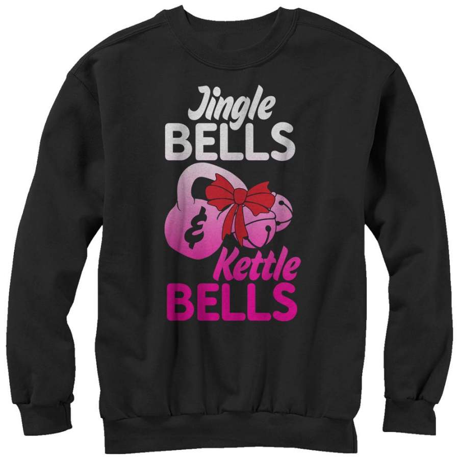 CHIN UP Women’s Christmas Jingle and Kettle Bells  Sweatshirt Black