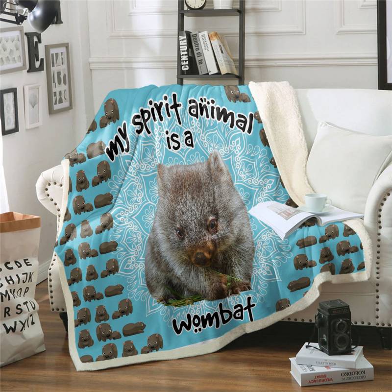 Wombat Is My Spirit Animal CLH2312436F Sherpa Fleece Blanket