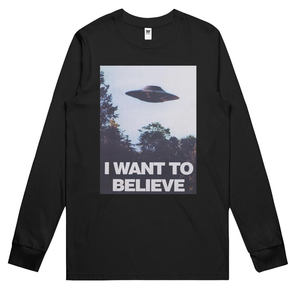 The X-Files I Want To Believe Long Sleeve T Shirts