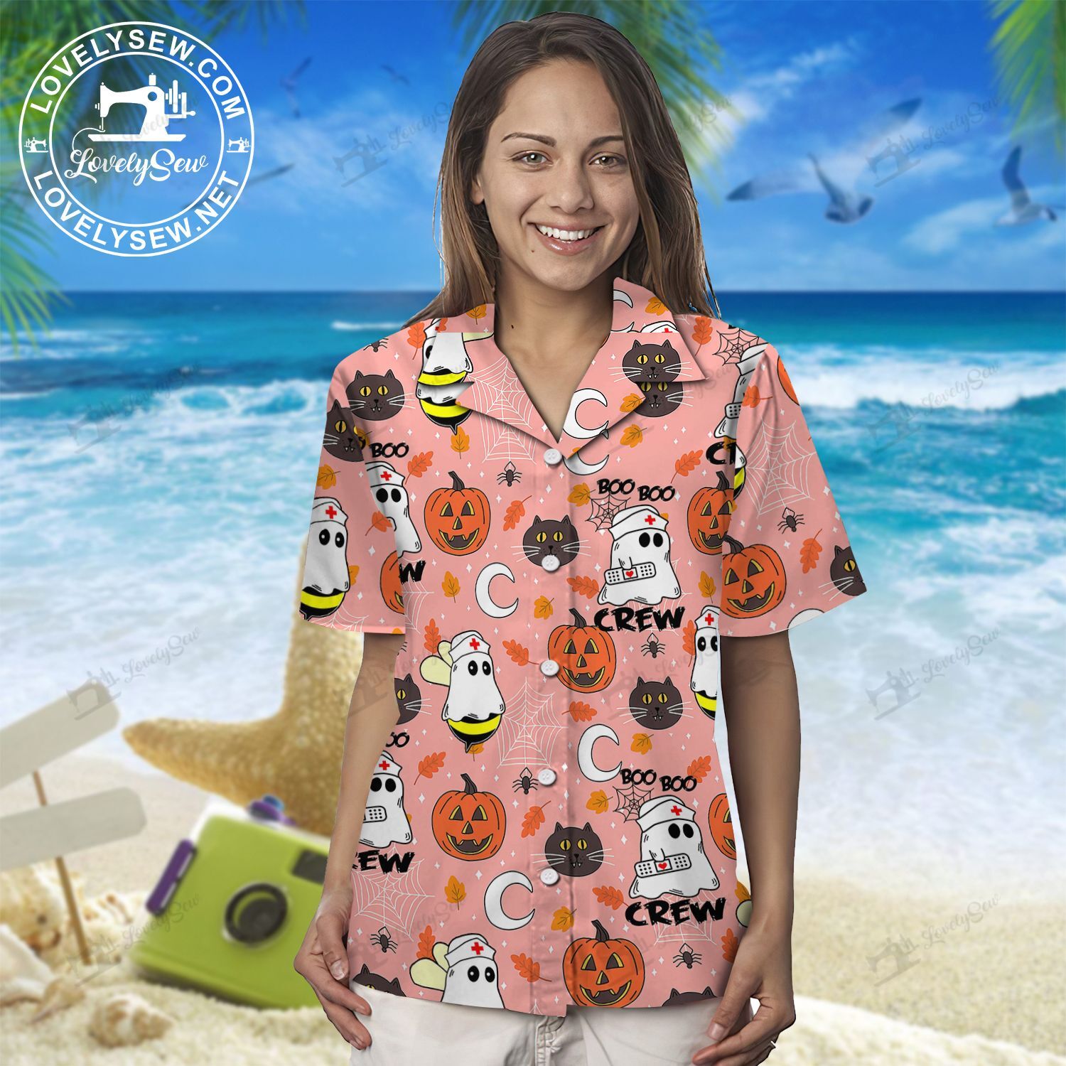 Nurse Boo Crew Pink Hawaiian Shirt Shorts Ha8668