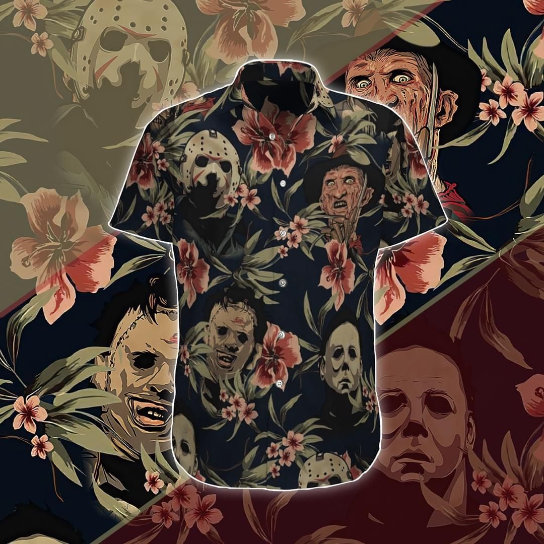 Pennywise Print Short Sleeve Hawaii Casual Shirt Ha18675