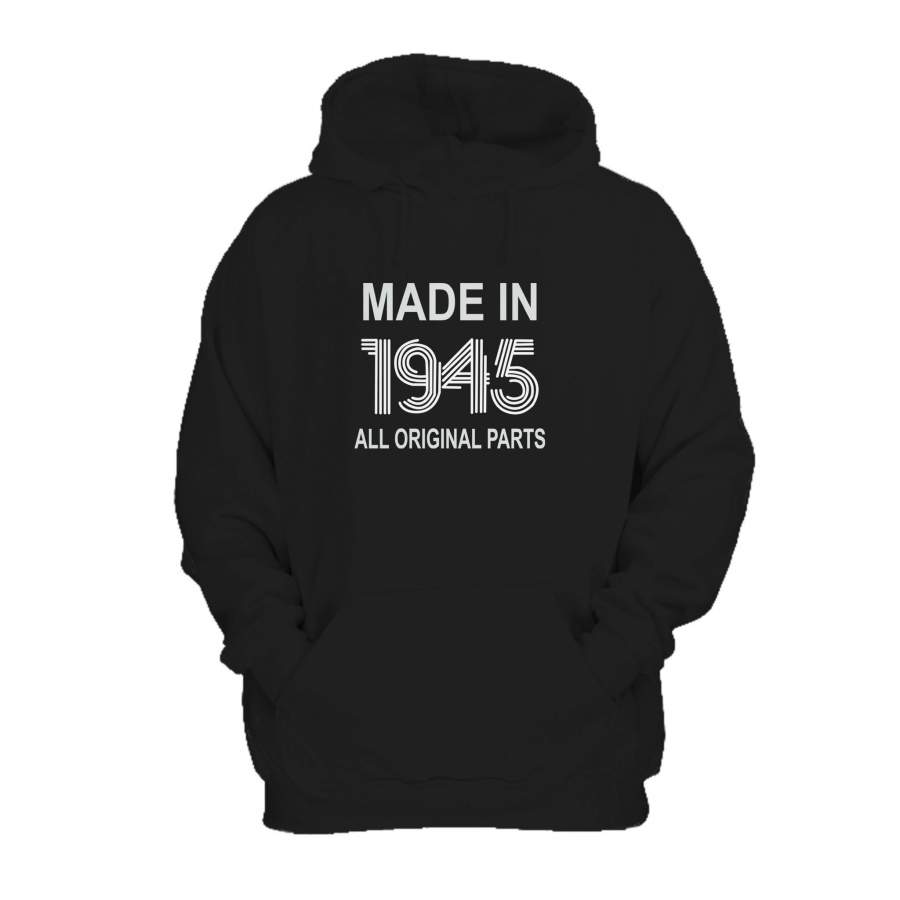 71st Birthday Gift Made In Born 1945 All Original Parts Hoodie