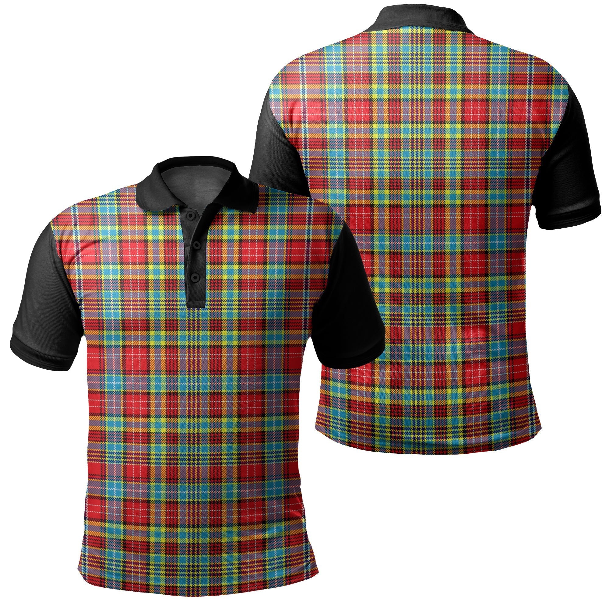 Ogilvie Tartan Classic Polo Shirt Black Neck Style – BRANDAX