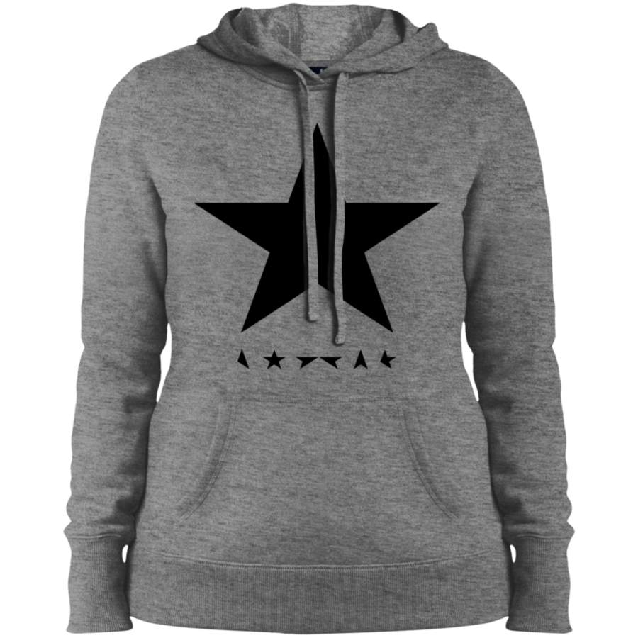 AGR David Bowie Tribute Black Star Ladies’ Pullover Hooded Sweatshirt