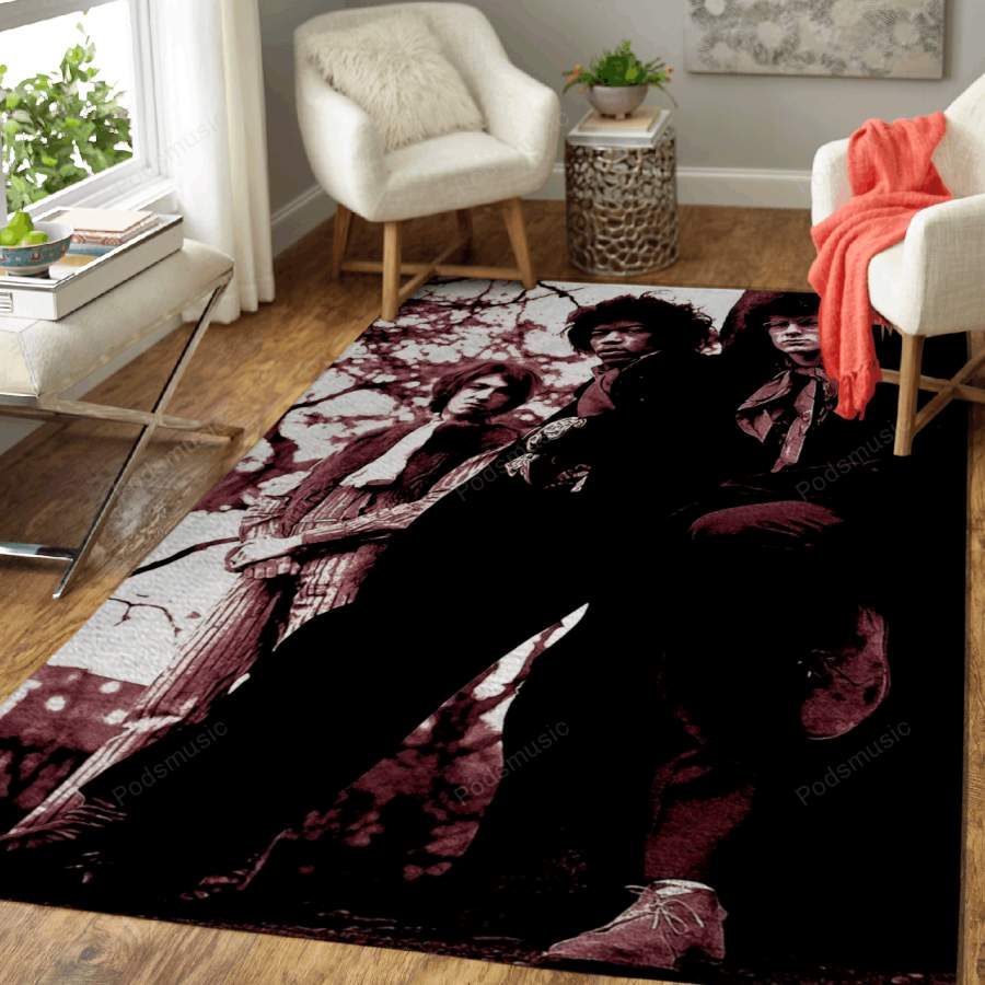 Jimi Hendrix and Friend – Music Legend Art For Fans Area Rug Living Room C …