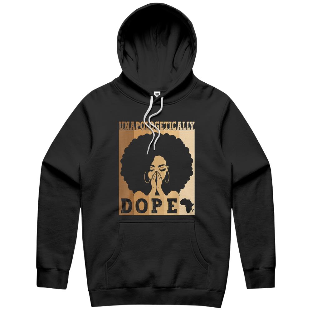 Unapologetically Dope Black Afro Melanin Black History Month Hoodie