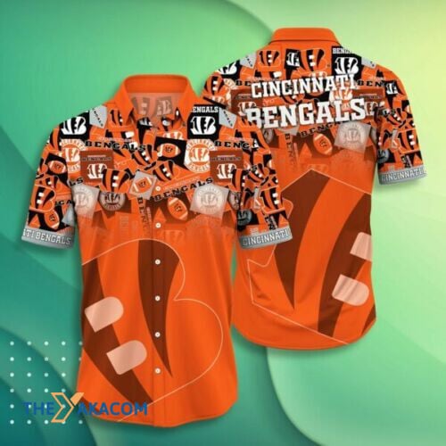 Cincinnati Bengals Logos Great Nfl Gift Short Sleeve Hawaii Shirt Ha62917