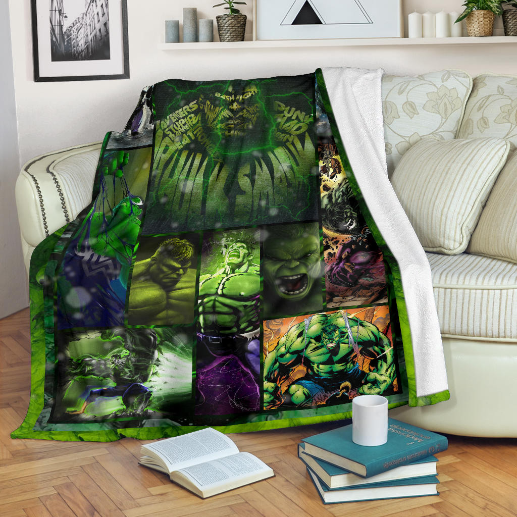 Angry Hulk The Incredible Hulk Fleece Blanket Movie Home Decor Custom For Fans Nt042203