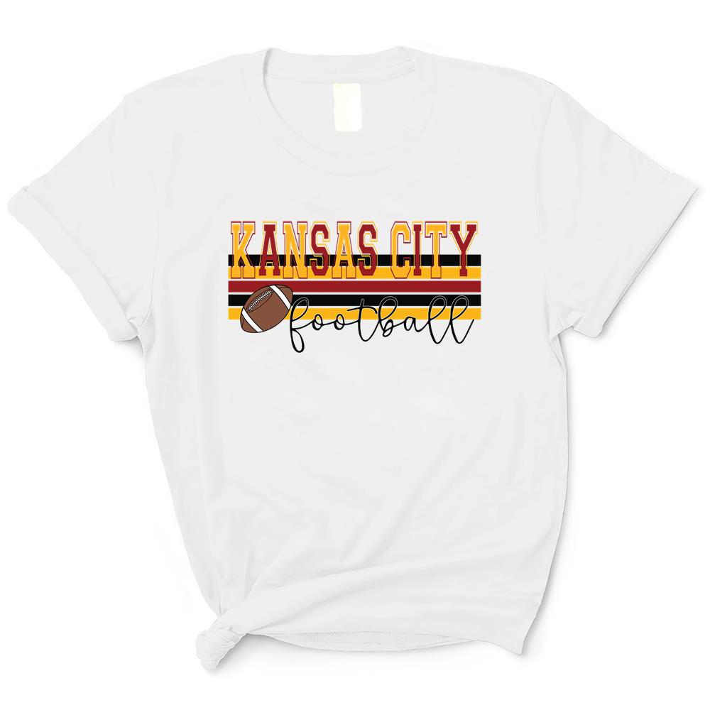 Kansas City Team Retro Football- Vintage Kc Football T Shirts