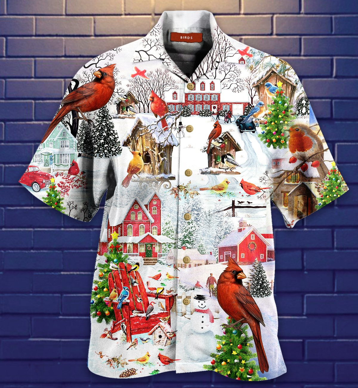 Amazing Christmas Birds Hawaiian Shirt Pre13777