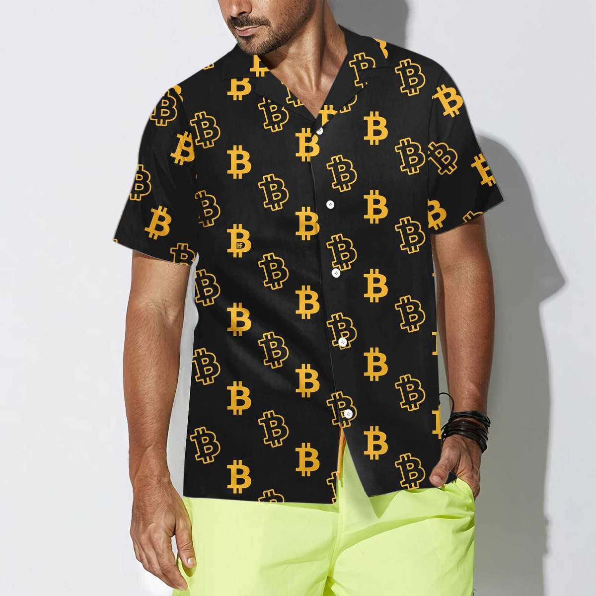 Amazing Bitcoin Pattern Unisex Hawaiian Shirt #V