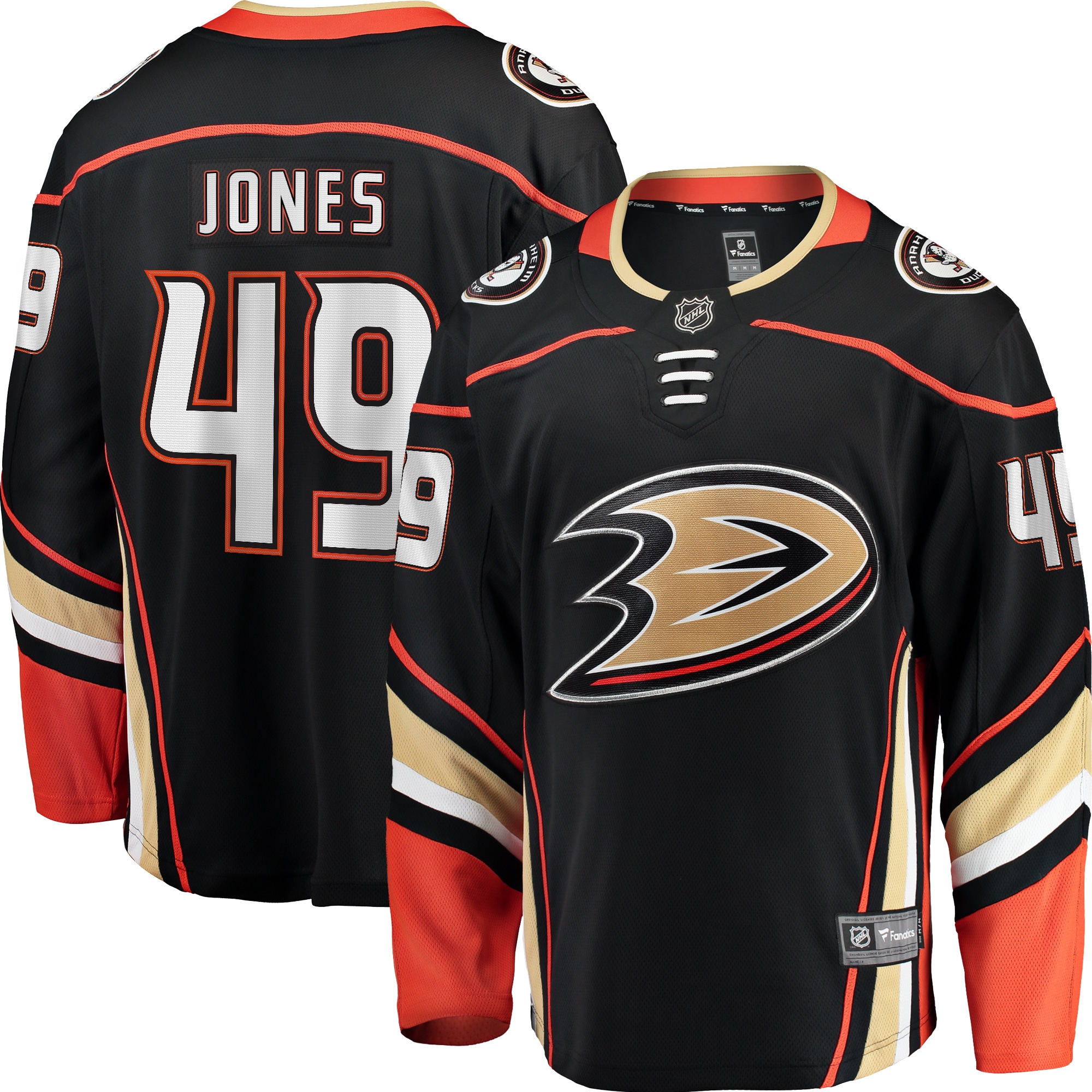 Max Jones Anaheim Ducks Branded Breakaway Player Jersey – Black