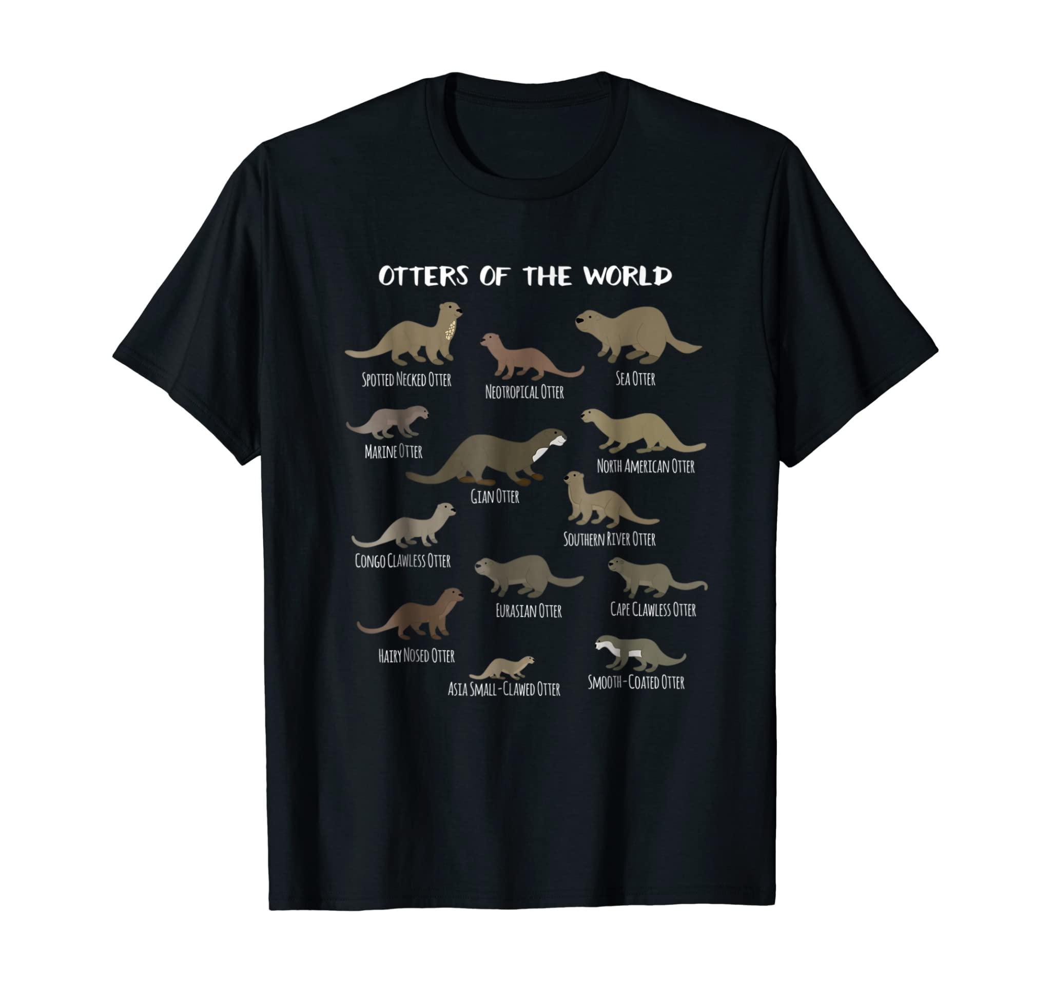 Otters Of The World Sea Otter Educational Gift T Shirt