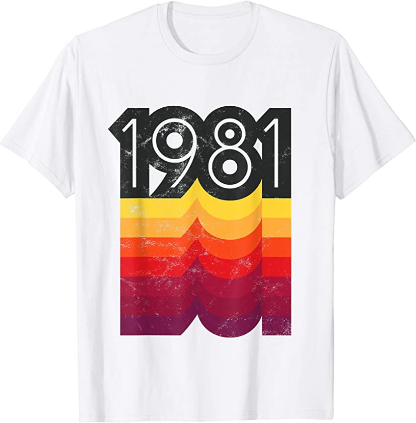 40th Birthday Vintage Retro 80s Style 1981 T-Shirt