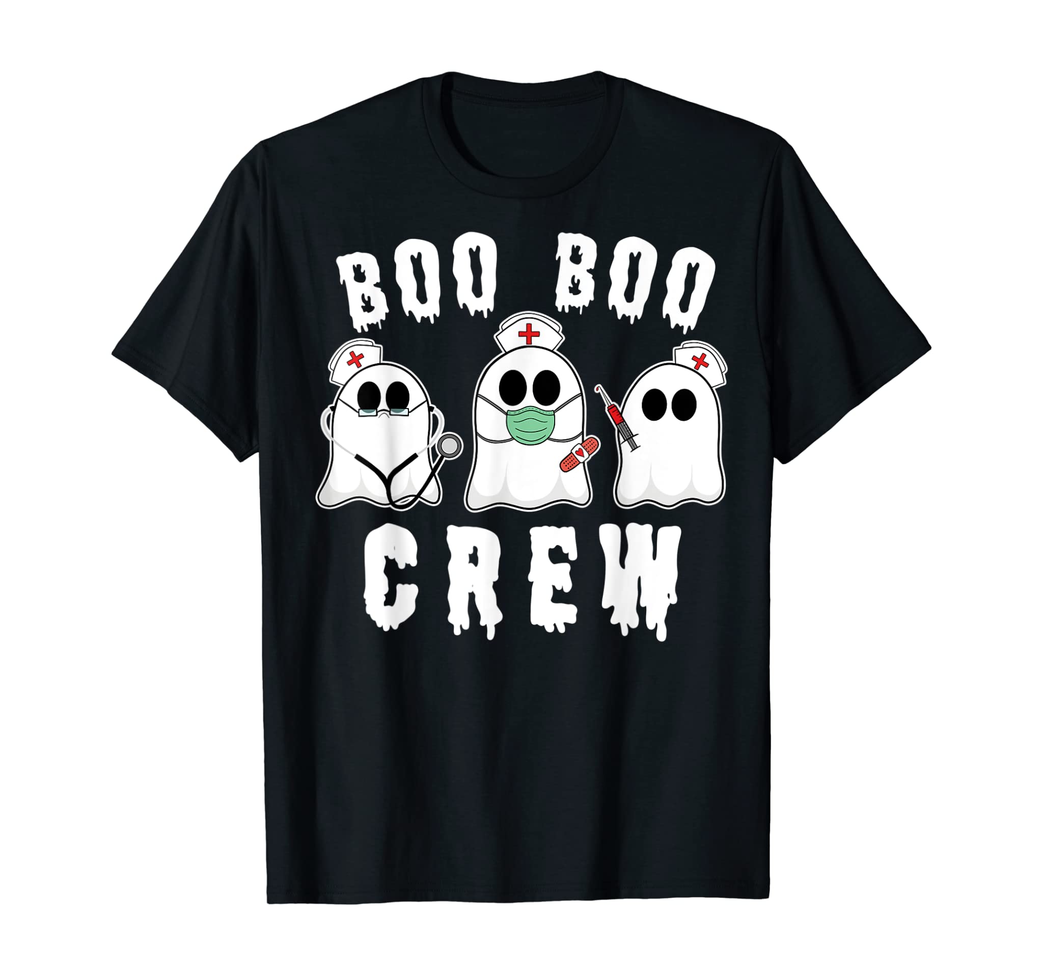 Boo Boo Crew Funny Nurse Halloween Ghost Costume Gift T-Shirt