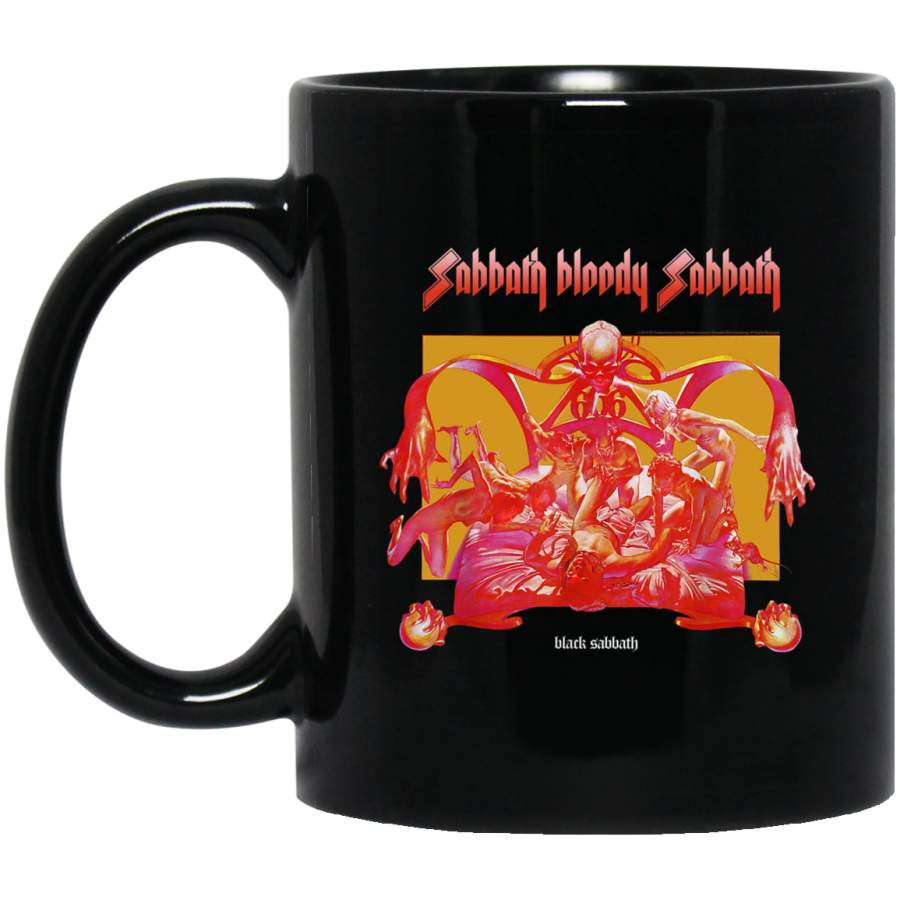 Black Sabbath Official Sabbath Bloody Sabbath Bright Black Mug