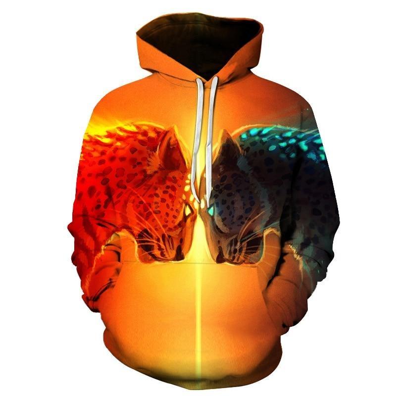 Fire & Ice Leopards Hoodie